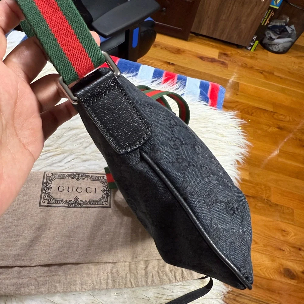 Gucci Web Black Gg Cross bag Shoulder bag Black Small, - Picture 6 of 16